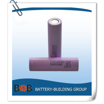 3.7V 2600mAh Icr18650-26f Lithium Rechargeable Battery